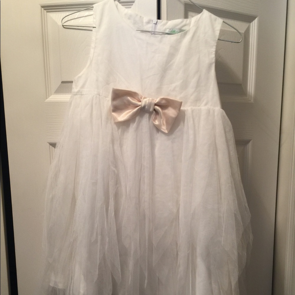 Lolly Wolly Doodle Size 10 White chiffon dress